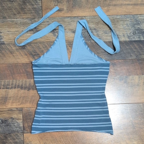 Striped Halter Top in Blues - Picture 5 of 6